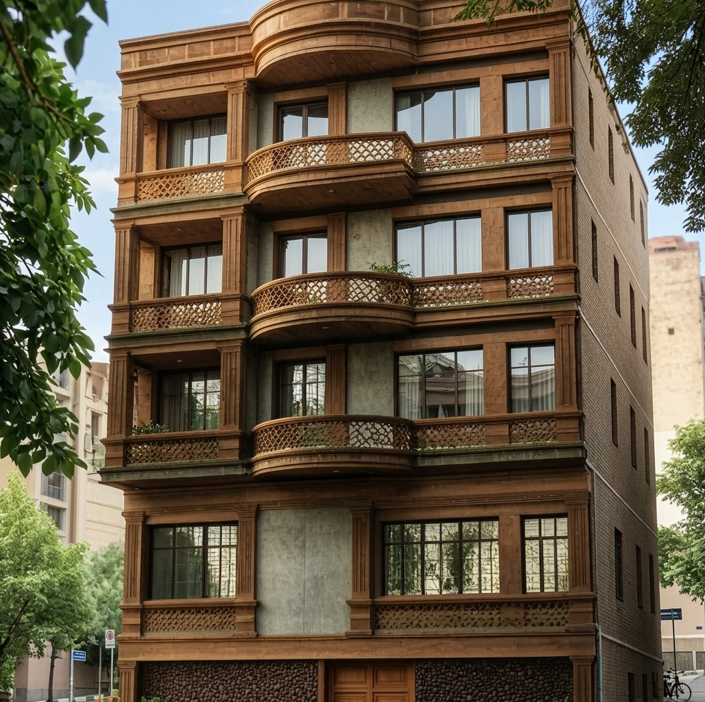 نما ساختمان نما آپارتمانی نما رومی